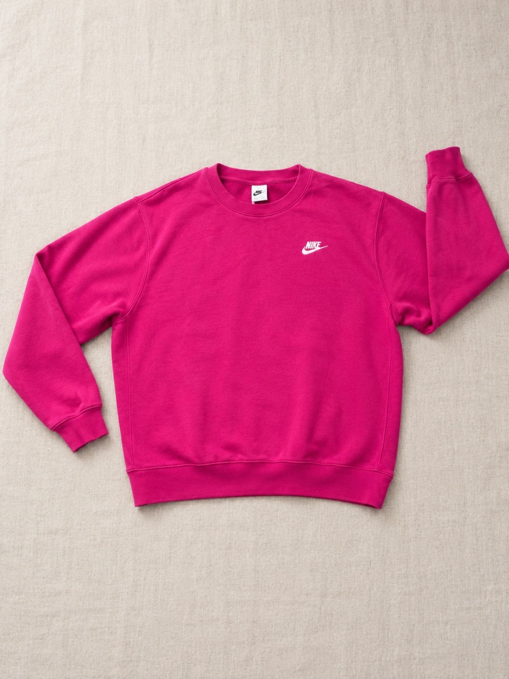 Nike Sportswear Club Fleece Crewneck Sweatshirt Pink Women’s Medium